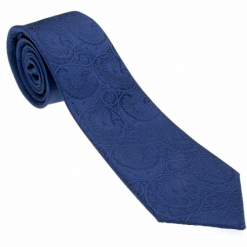 Italy Direct Shop Men's Royal Blue Paisley Necktie