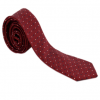 Italy Direct Shop Men's Red Patterned Geometric Necktie