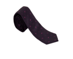 Italy Direct Black And Pink Paisley Necktie Shop Men's