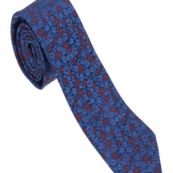 Italy Direct Blue And Red Floral Necktie Shop Men's