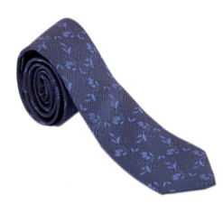 Italy Direct Shop Men's Navy Blue Floral Necktie