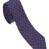 Italy Direct Shop Men's Red And Blue Check Necktie