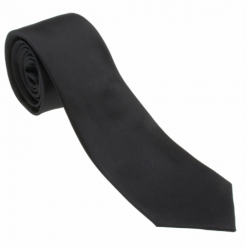 Italy Direct Black Solid Necktie