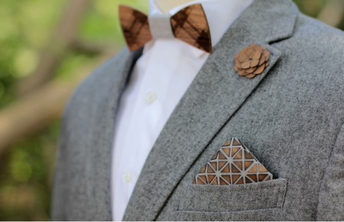 Two Guys Bowties Shop Men's Wenge Geometric Grey Wooden Pocket Square 4 Two Guys Bowties Shop Men's Wenge Geometric Grey Wooden Pocket Square