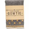 Two Guys Bowties Oak Dot Grey Denim Wooden Pocket Square