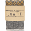 Two Guys Bowties Shop Men's Oak Geometric Grey Denim Wooden Pocket Square