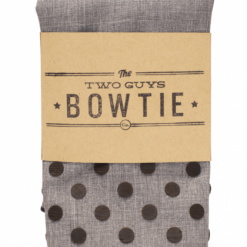 Two Guys Bowties Shop Men's Wenge Dot Grey Wooden Pocket Square