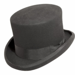 Italy Direct Shop Men's Charcoal Top Hat