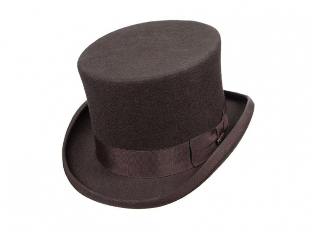 Italy Direct Shop Men's Brown Top Hat 3 Italy Direct Shop Men's Brown Top Hat