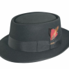 Italy Direct Charcoal Pork Pie Hat