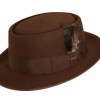 Italy Direct Shop Men's Rust Pork Pie Hat