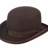 Italy Direct Shop Men's Chocolate Bowler Hat