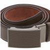 Italy Direct Brown Belt With Textured Buckle Shop Men's