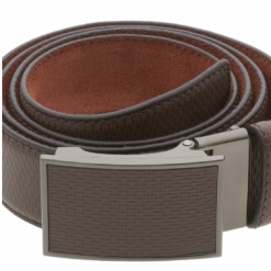 Italy Direct Brown Belt With Textured Buckle Shop Men's