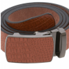 Italy Direct Shop Men's Brown/Orange Belt With Textured Buckle