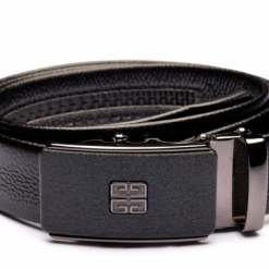 Italy Direct Shop Men's Black Belt With Designed Buckle
