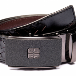 Italy Direct Crosshatch Black Belt With Black Buckle