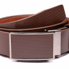 Italy Direct Shop Men's Textured Brown Belt With Brown Buckle