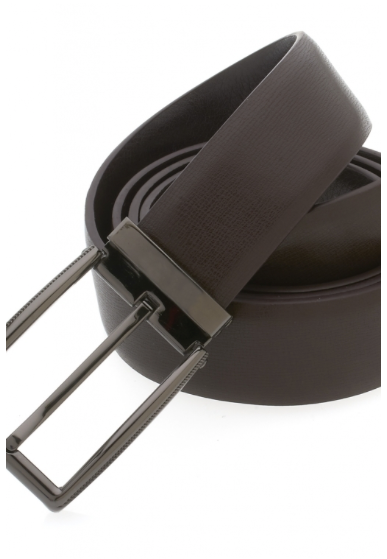 Italy Direct Shop Men's Traditional Dark Brown Belt With Oxidized Buckle 3 Italy Direct Shop Men's Traditional Dark Brown Belt With Oxidized Buckle