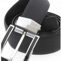 Italy Direct Traditional Black Belt With Silver Black Plated Buckle Shop Men's