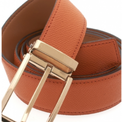 Italy Direct Traditional Orange Belt With Gold Buckle Shop Men's