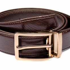Italy Direct Traditional Brown Belt With Gold Buckle