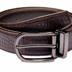Italy Direct Shop Men's Traditional Brown Textured Belt