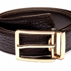 Italy Direct Traditional Brown Belt With Gold Buckle
