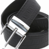 Italy Direct Traditional Textured Black Belt With Silver Buckle Shop Men's