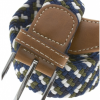 Italy Direct Shop Men's White, Navy, Blue And Hunter Stretch Belt