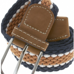 Italy Direct Tan And Navy Stretch Belt Shop Men's