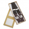 Italy Direct Brown Suspenders With White Crosshatch
