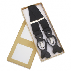 Italy Direct Black Suspenders