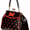 Banned Apparel Black & Red Crazy Little Thing Handbag Shop Women's