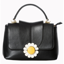 Banned Apparel Black Daisy Bellis Handbag