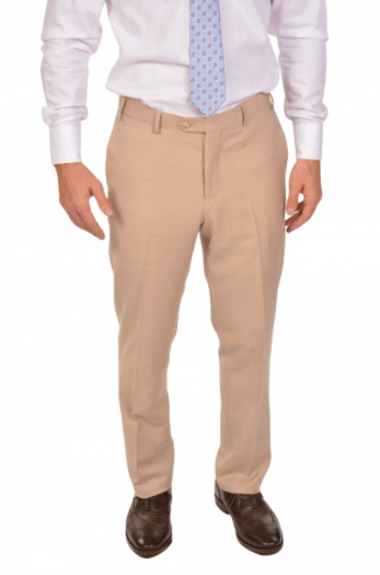 Italy Direct Shop Men's Beige Sport Fit Dress Pants 3 Italy Direct Shop Men's Beige Sport Fit Dress Pants