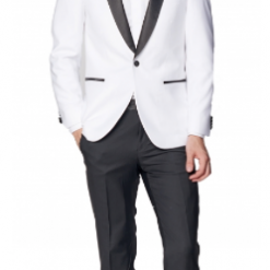Italy Direct Slim Fit White Tuxedo Jacket GB-SJ-White Suits