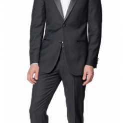 Italy Direct Shop Men's Slim Fit Black Notch Tuxedo