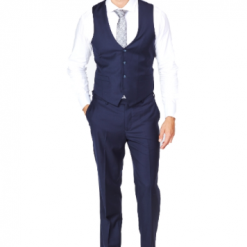 Italy Direct Navy Low Cut Vest Suits
