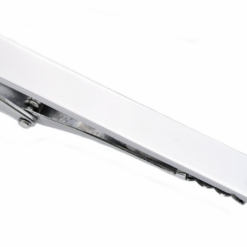 BlackJack Shop Men's Stainless Steel With Cubic Zirconia Tie Clip