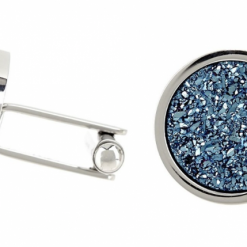 Italy Direct Blue Druzi Quartz Cufflinks Shop Men's