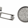 Italy Direct Silver Druzi Quartz Cufflinks