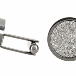 Italy Direct Silver Druzi Quartz Cufflinks