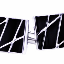 Italy Direct Black Plated Cufflinks Shop Men's