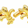 Italy Direct Gold Plated Fleur De Lis Cufflinks