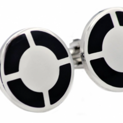 Italy Direct Black Plated Cufflinks