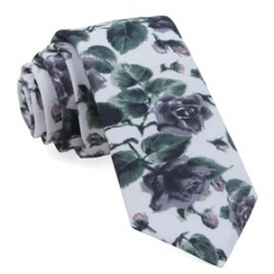 Italy Direct Purple Floral Necktie Shop Men's