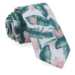 Italy Direct Paradise Found Green Floral Necktie Shop Men's