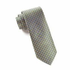 Italy Direct Yellow Geometric Necktie