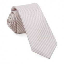 Italy Direct Shop Men's Dusty Blush Coastal Stripe Necktie